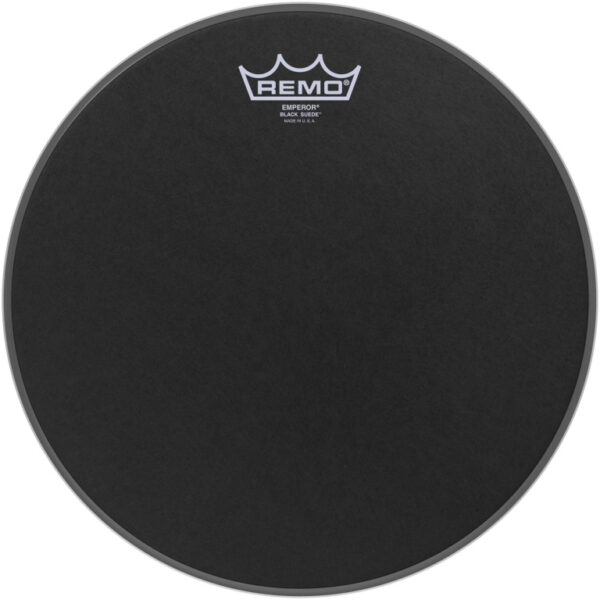 REMO BE-0812-ES 12" Black Suede Emperor tom/snarevel