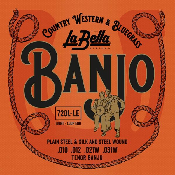 La Bella Acoustic Folk L-720L-LE string set tenor banjo