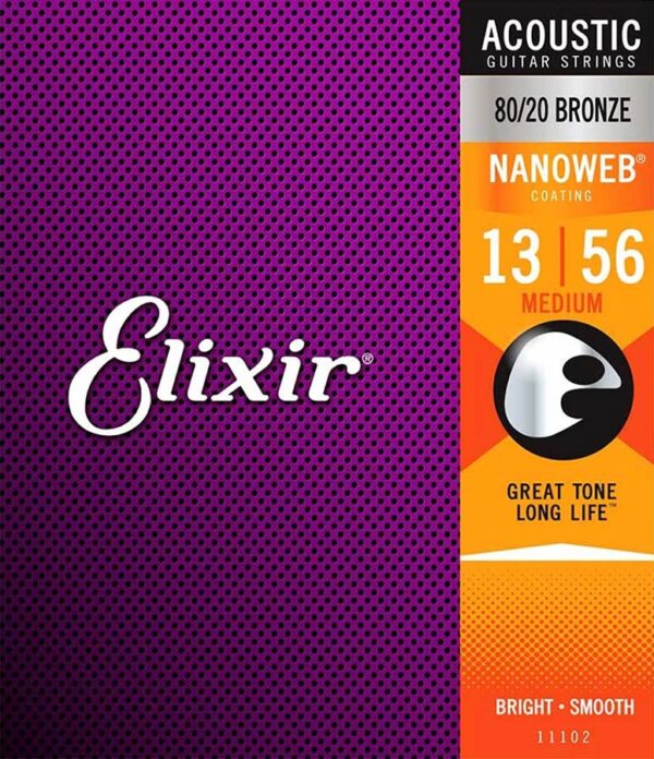 Elixir Nanoweb EL-11102 string set acoustic coated 80/20 bronze