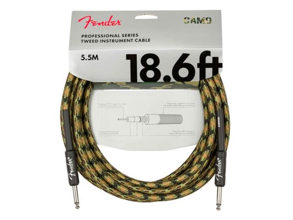 Fender Professional Series 0990818176 instrument cable 2x jack (metal) 18.6'