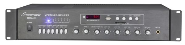 STUDIOMASTER ISMA150 150W 100V LINE MIXER AMP